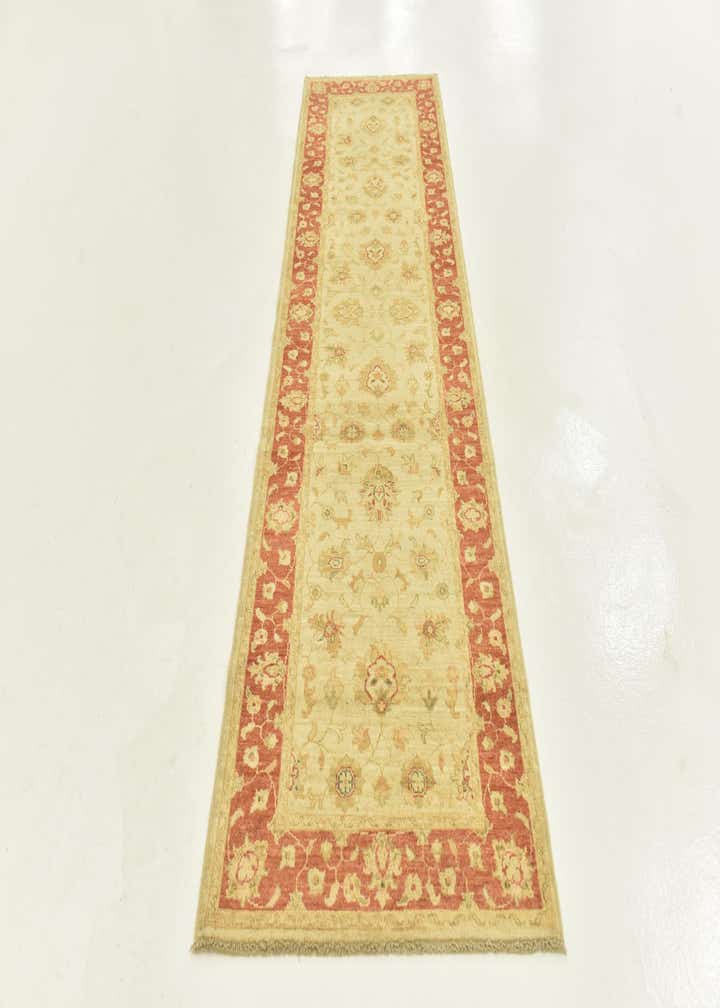 2' 9 x 9' 9 Hand Knotted Peshawar Ziegler Runner Rug