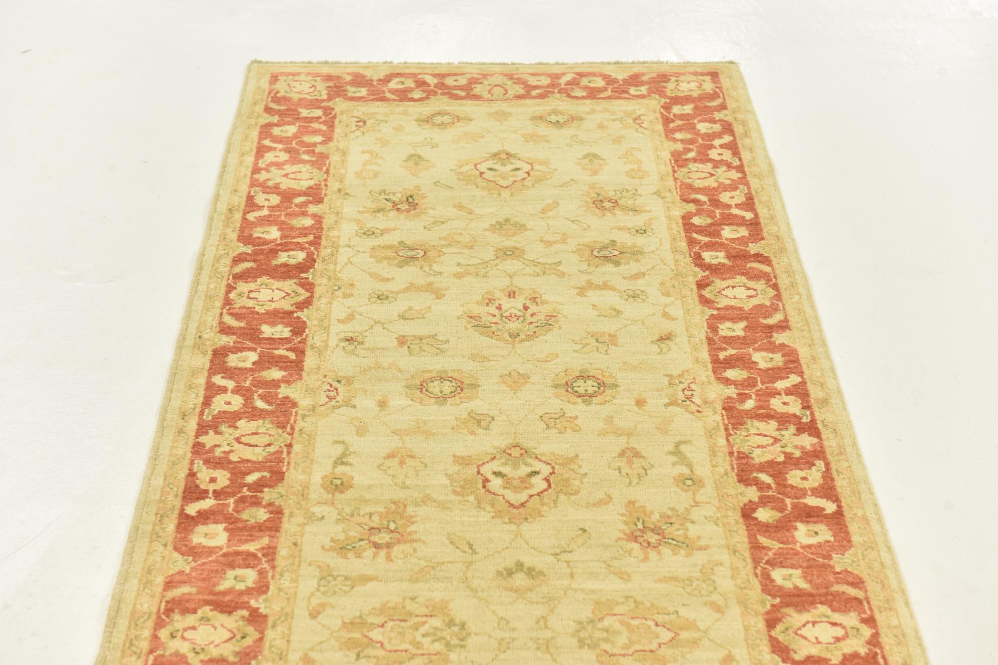 2' 9 x 9' 9 Hand Knotted Peshawar Ziegler Runner Rug