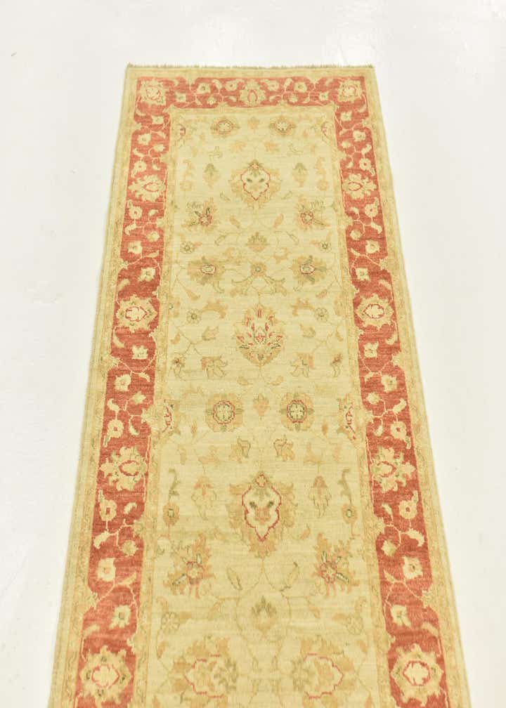 2' 9 x 9' 9 Hand Knotted Peshawar Ziegler Runner Rug