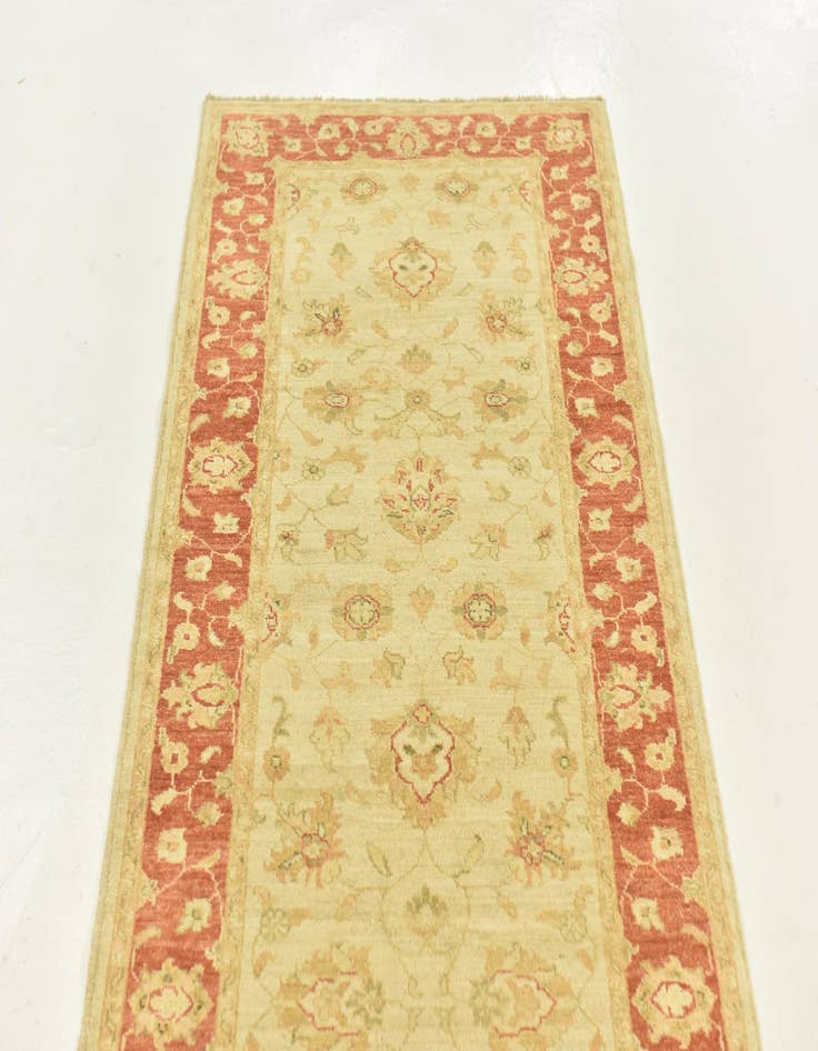 Detail image of 2' 9 x 9' 9 Hand Knotted Peshawar Ziegler Runner Rug