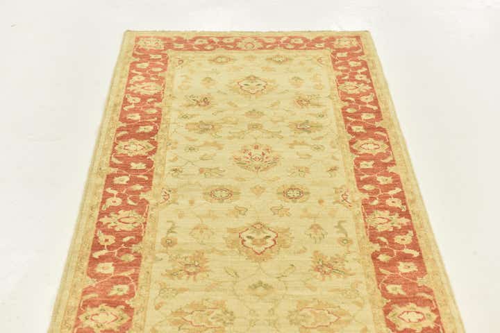 2' 9 x 9' 9 Hand Knotted Peshawar Ziegler Runner Rug