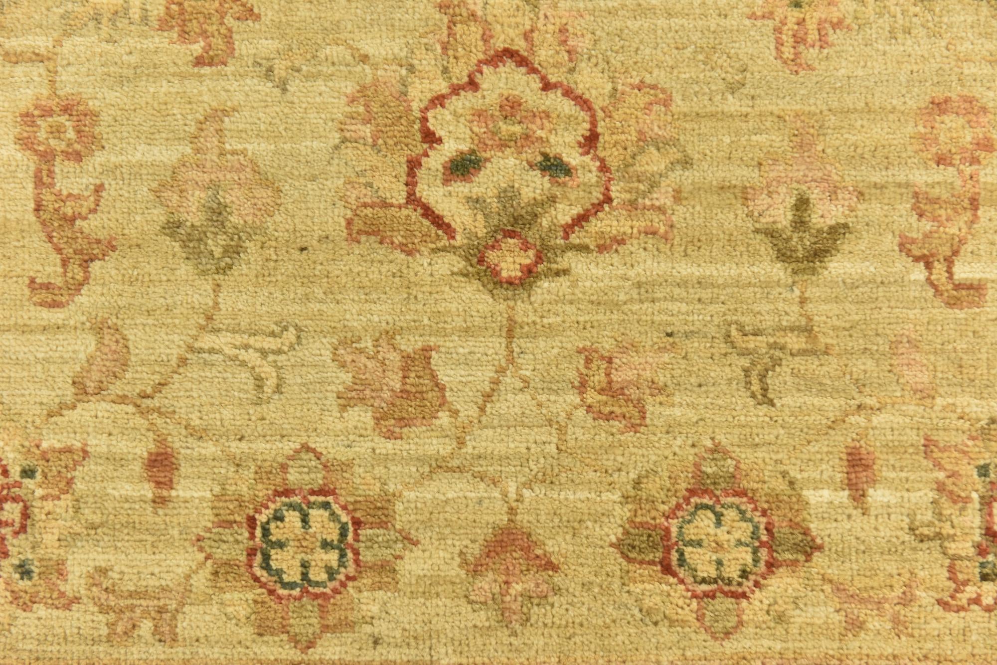 2' 9 x 9' 9 Hand Knotted Peshawar Ziegler Runner Rug
