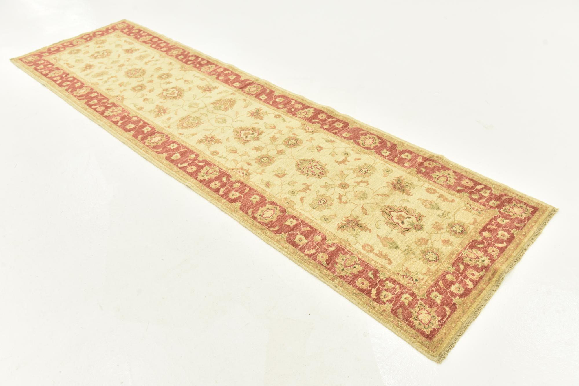 2' 9 x 10' Hand Knotted Peshawar Ziegler Runner Rug