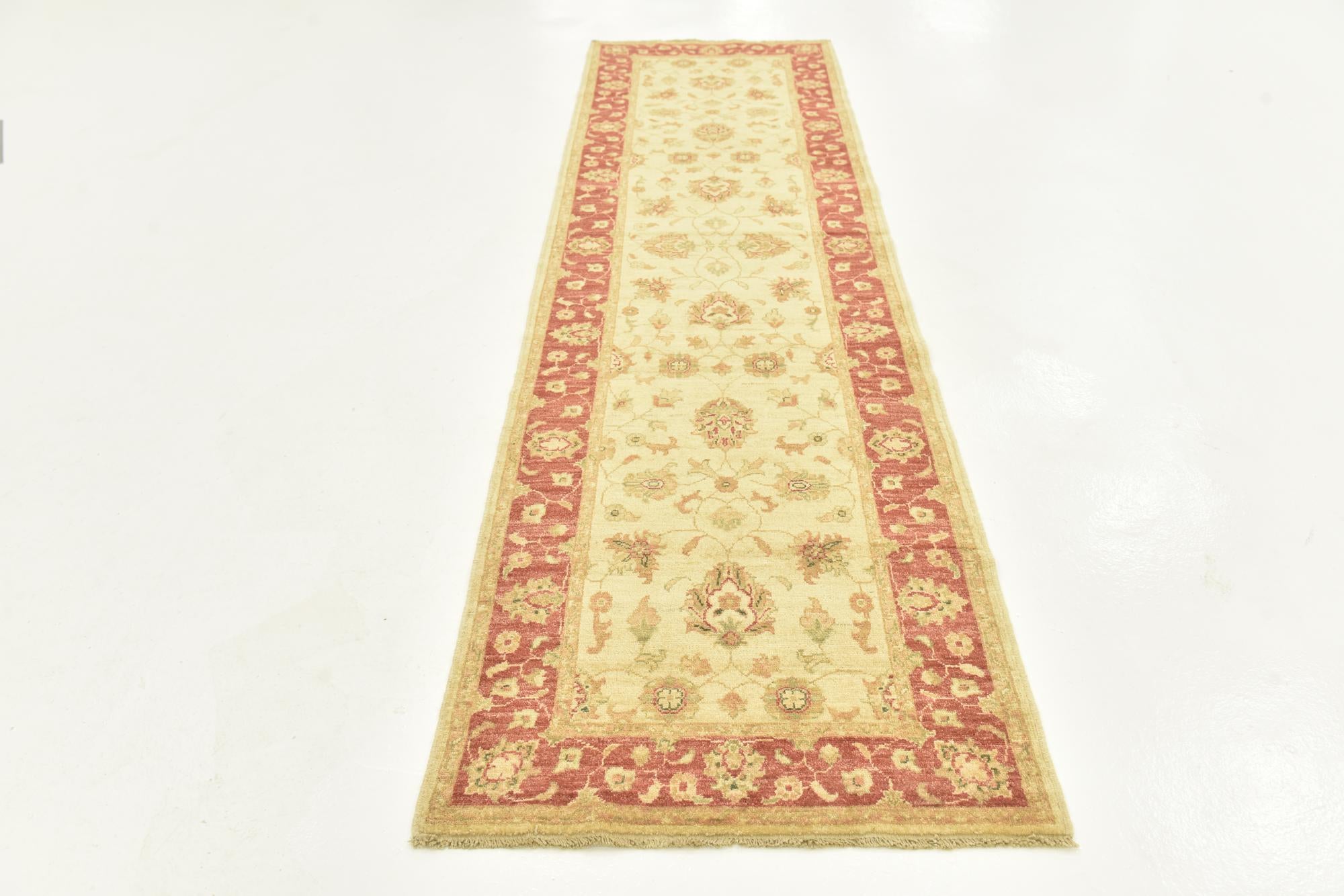 2' 9 x 10' Hand Knotted Peshawar Ziegler Runner Rug