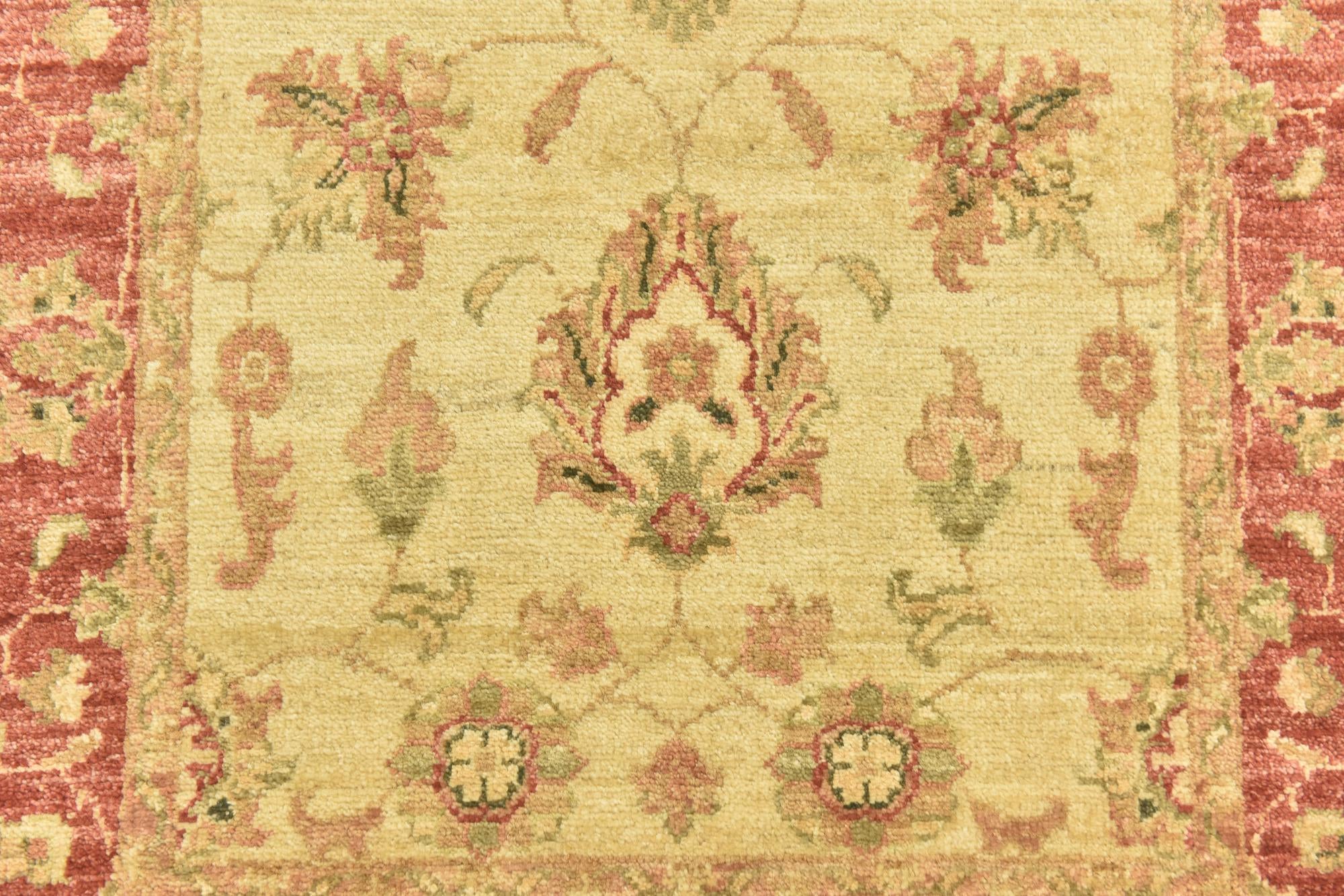 2' 9 x 10' Hand Knotted Peshawar Ziegler Runner Rug