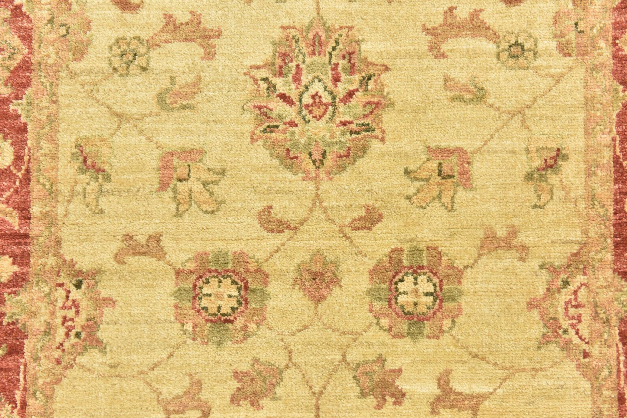 2' 9 x 10' Hand Knotted Peshawar Ziegler Runner Rug