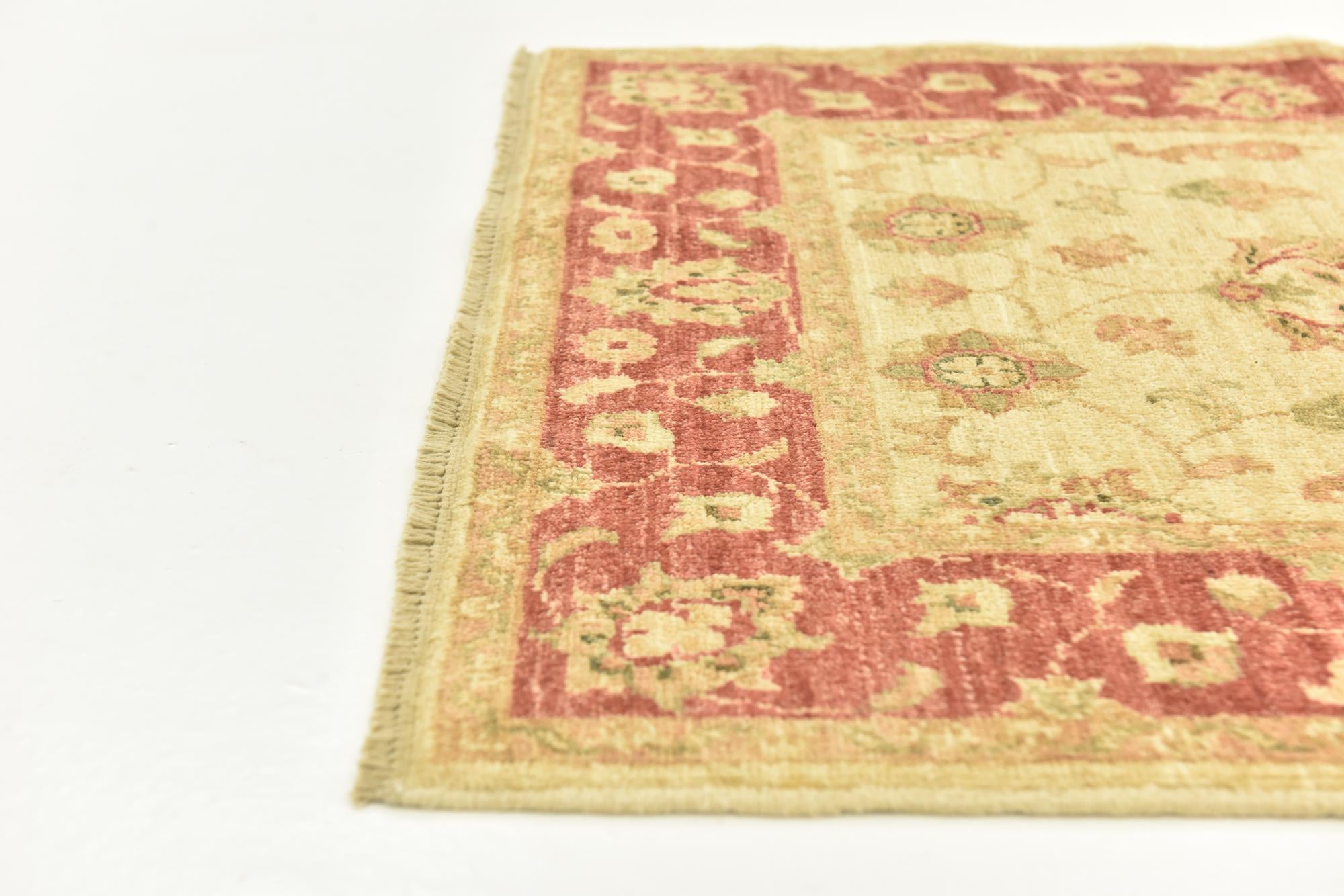 2' 9 x 10' Hand Knotted Peshawar Ziegler Runner Rug