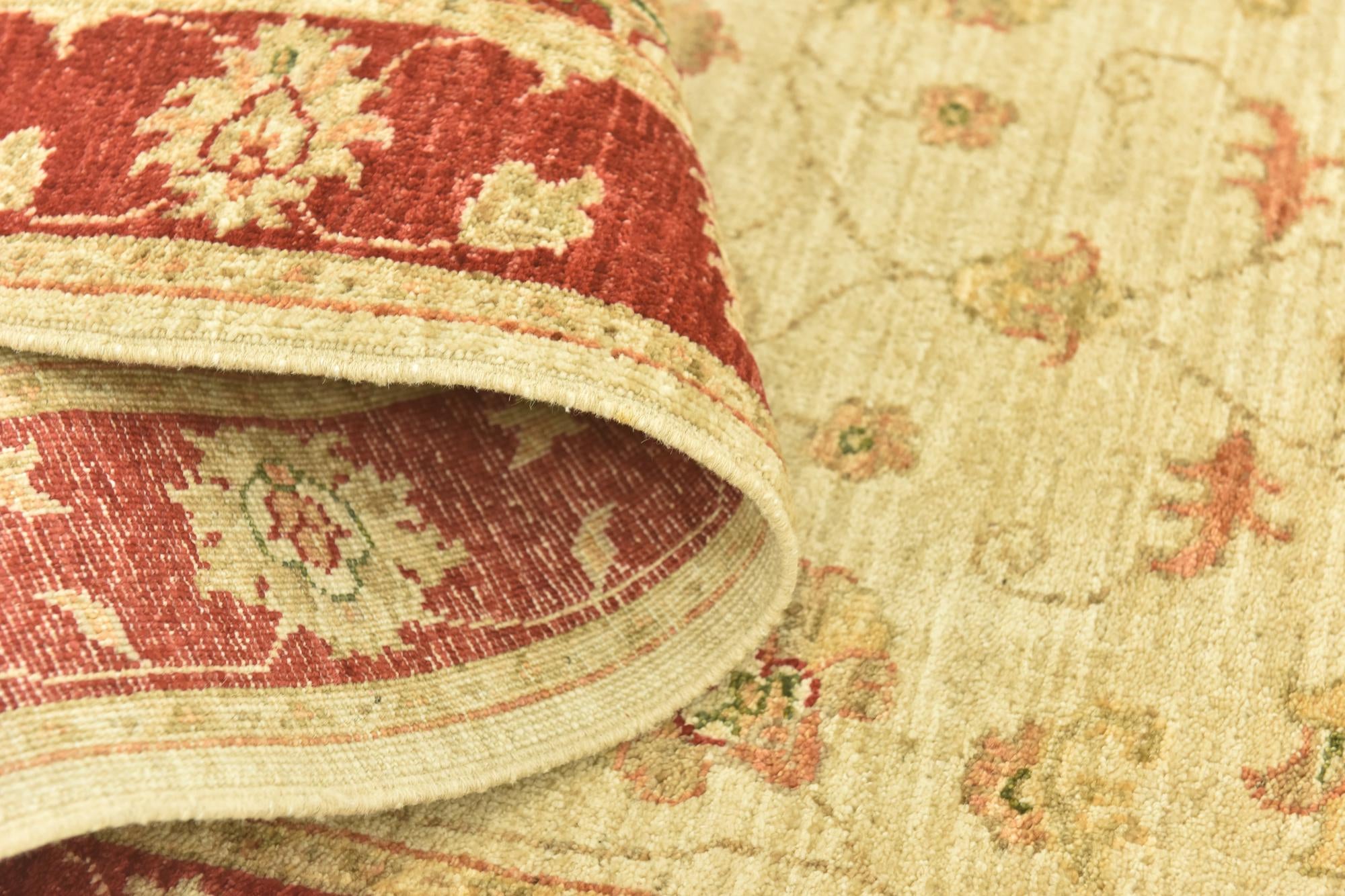 2' 8 x 9' 3 Hand Knotted Peshawar Ziegler Runner Rug