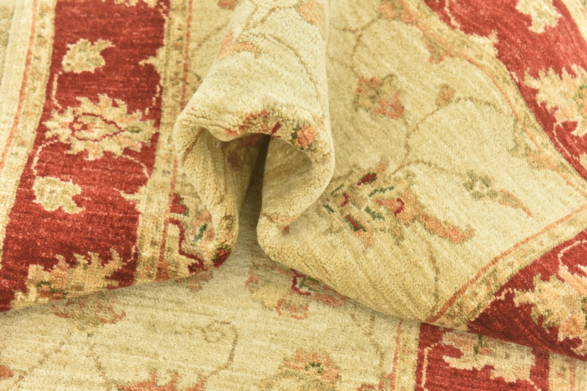 2' 8 x 9' 3 Hand Knotted Peshawar Ziegler Runner Rug