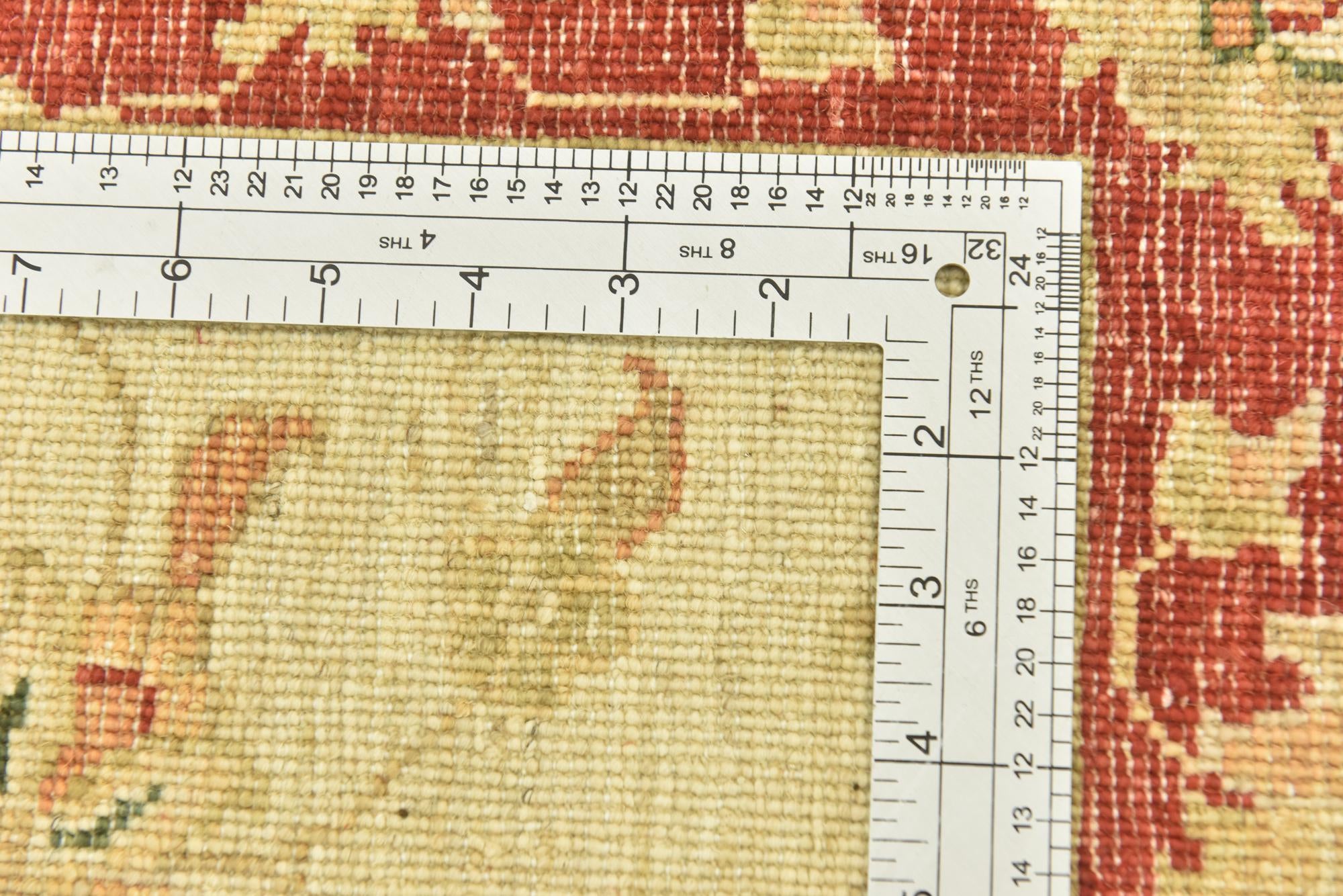 2' 8 x 9' 3 Hand Knotted Peshawar Ziegler Runner Rug