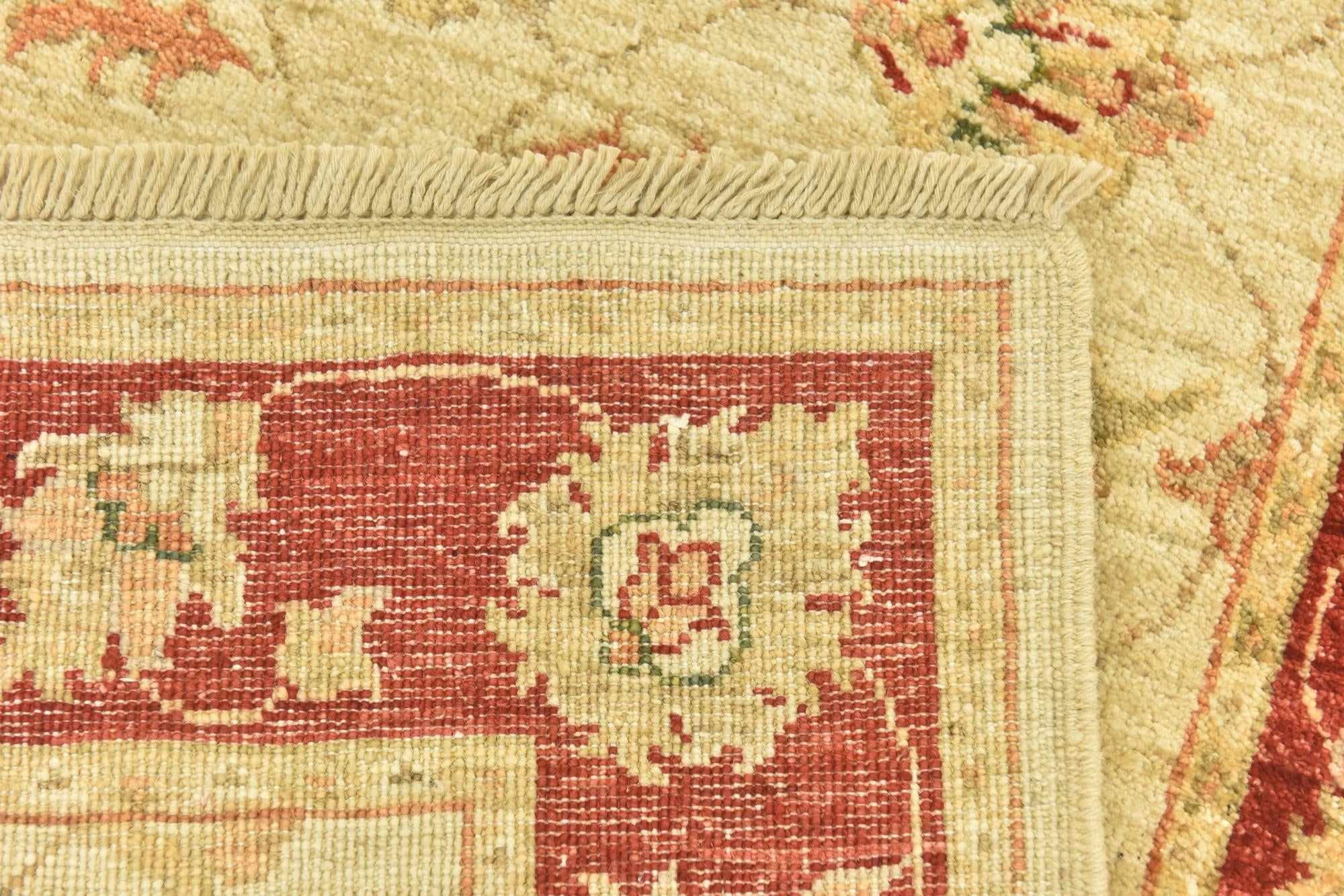 2' 8 x 9' 3 Hand Knotted Peshawar Ziegler Runner Rug