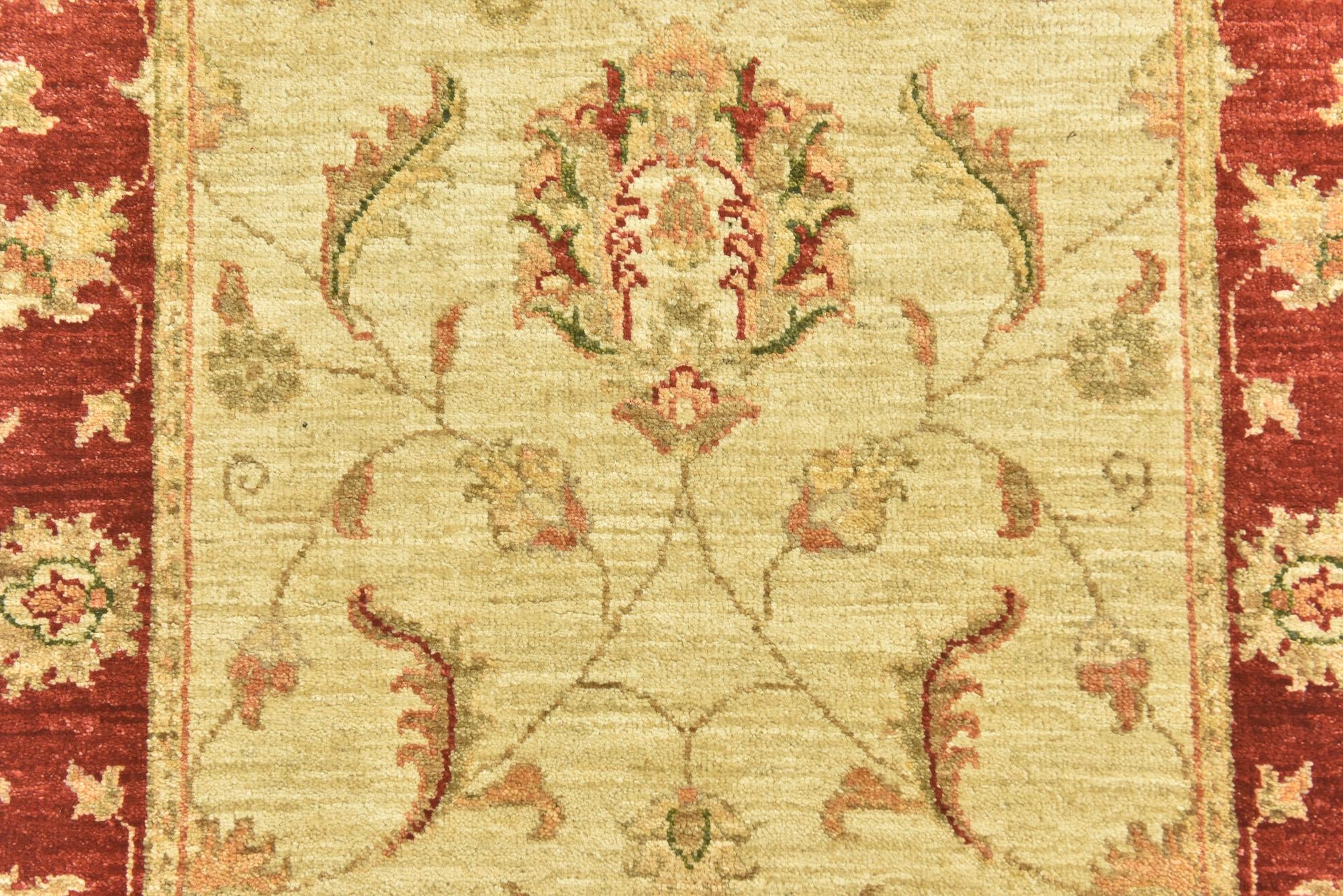 2' 8 x 9' 3 Hand Knotted Peshawar Ziegler Runner Rug