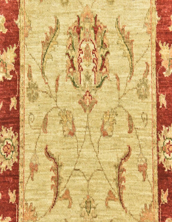 Detail image of 2' 8 x 9' 3  Hand Knotted Peshawar Ziegler Runner Rug