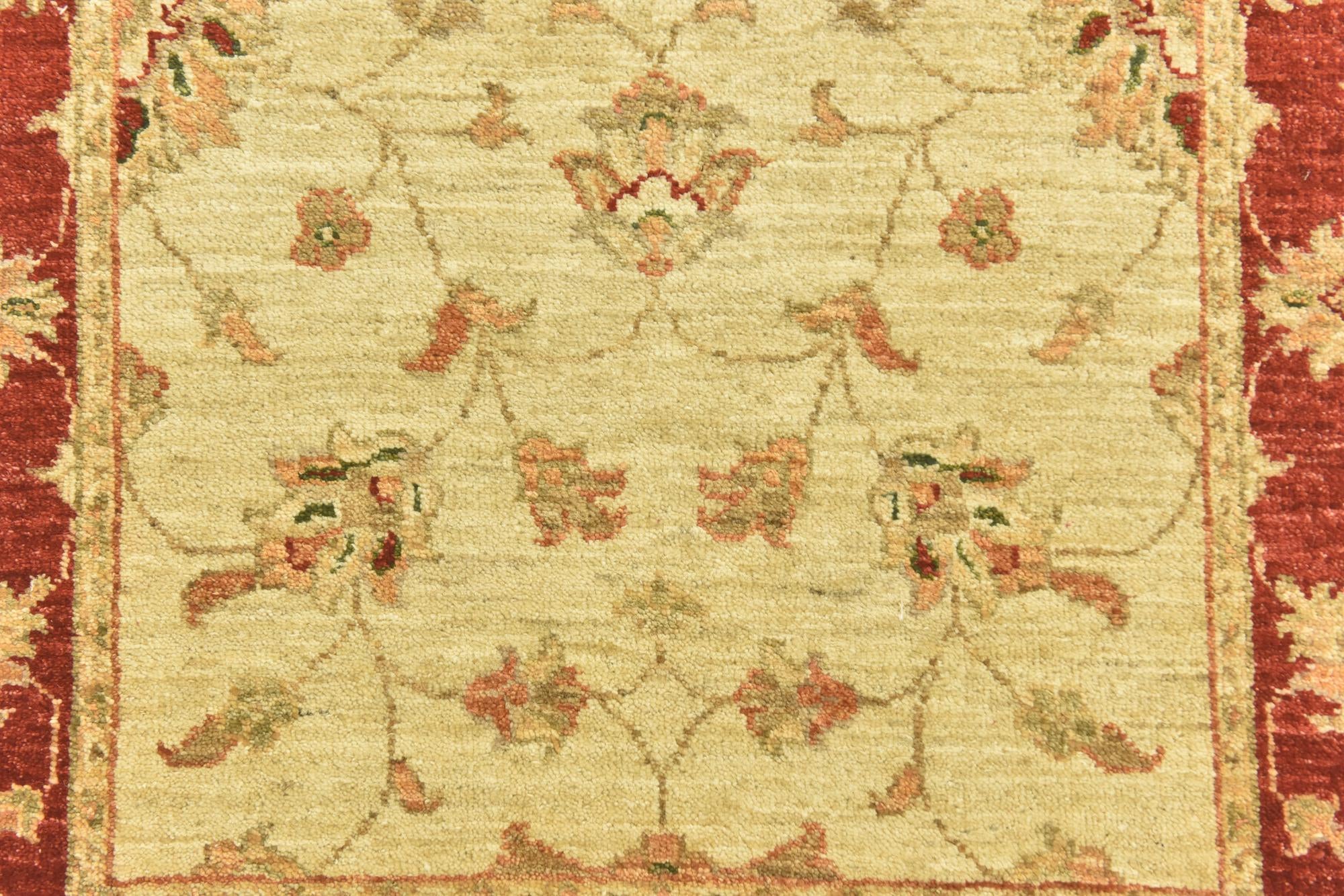 2' 8 x 9' 3 Hand Knotted Peshawar Ziegler Runner Rug