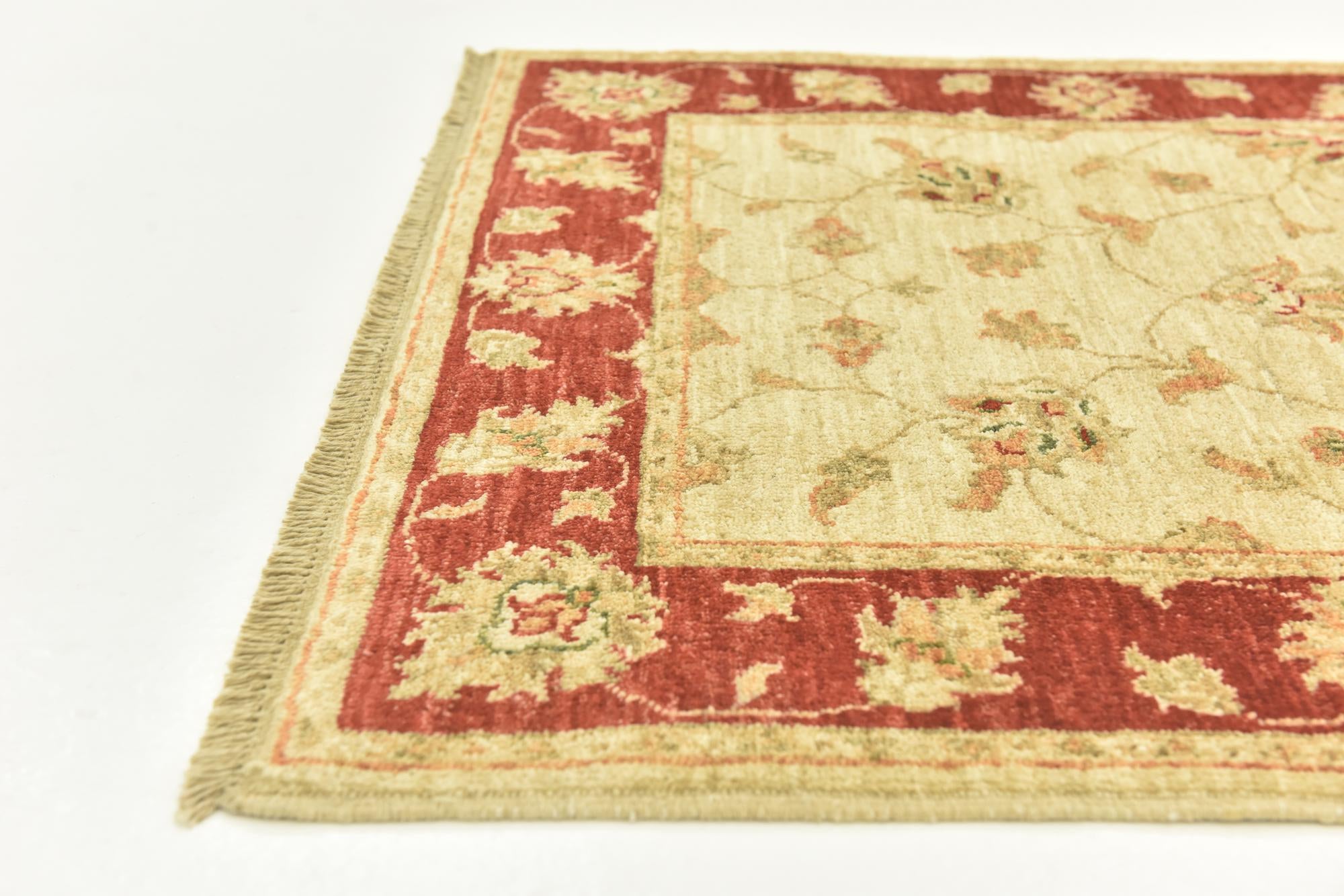 2' 8 x 9' 3 Hand Knotted Peshawar Ziegler Runner Rug