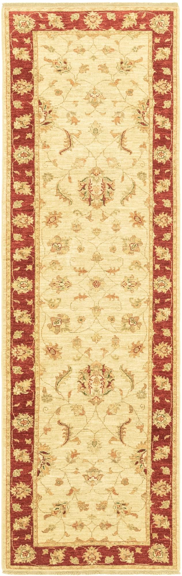 2' 8 x 9' 3 Hand Knotted Peshawar Ziegler Runner Rug
