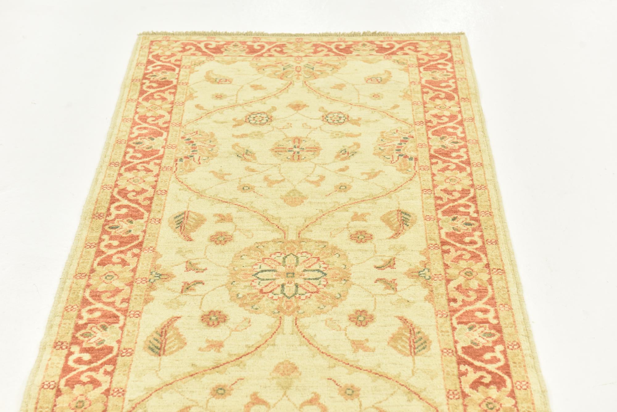 2' 8 x 9' 7 Hand Knotted Peshawar Ziegler Runner Rug