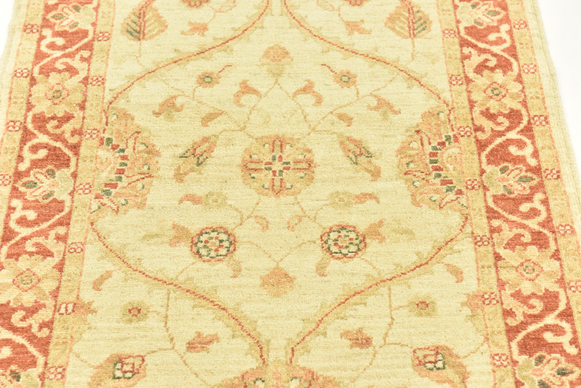 2' 8 x 9' 7 Hand Knotted Peshawar Ziegler Runner Rug