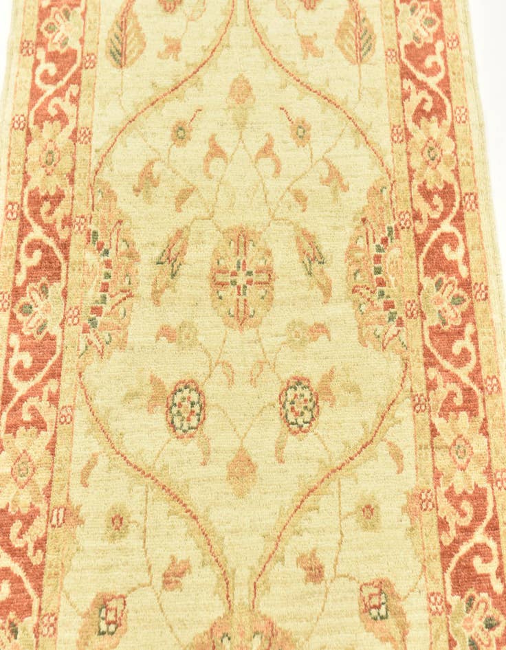 Detail image of 2' 8 x 9' 7  Hand Knotted Peshawar Ziegler Runner Rug