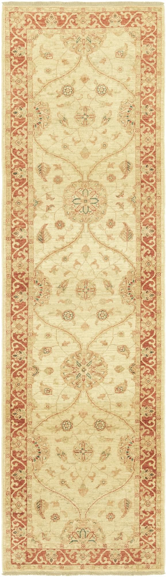 2' 8 x 9' 7 Hand Knotted Peshawar Ziegler Runner Rug