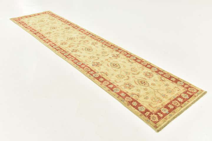 2' 7 x 11' 2 Hand Knotted Peshawar Ziegler Runner Rug