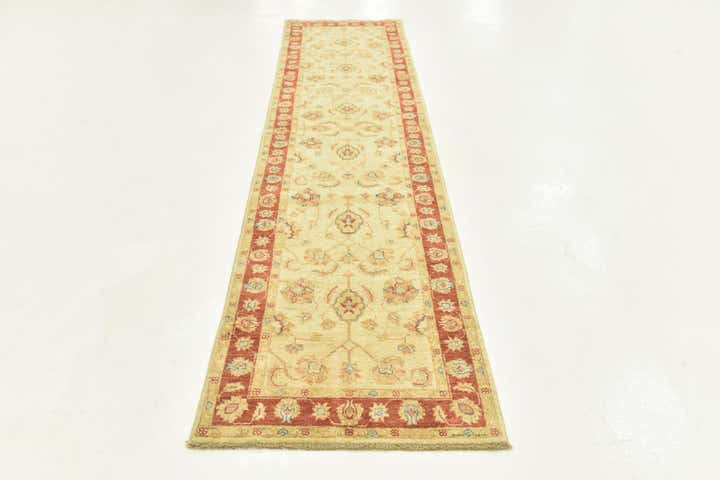 2' 7 x 11' 2 Hand Knotted Peshawar Ziegler Runner Rug