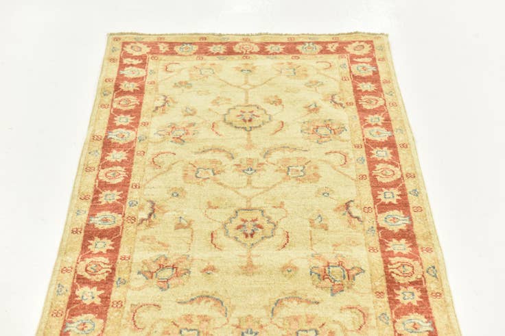 Detail image of 2' 7 x 11' 2 Hand Knotted Peshawar Ziegler Runner Rug