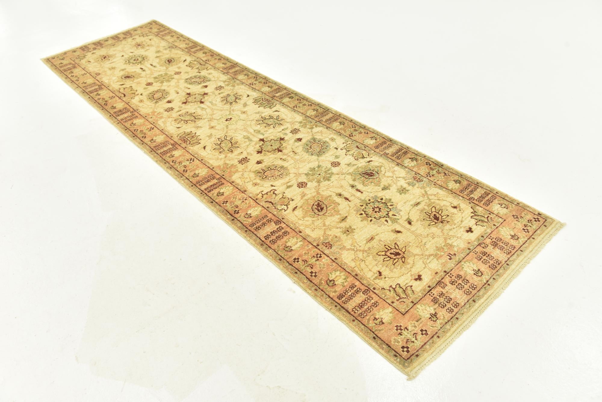 2' 9 x 9' 6 Hand Knotted Peshawar Ziegler Runner Rug
