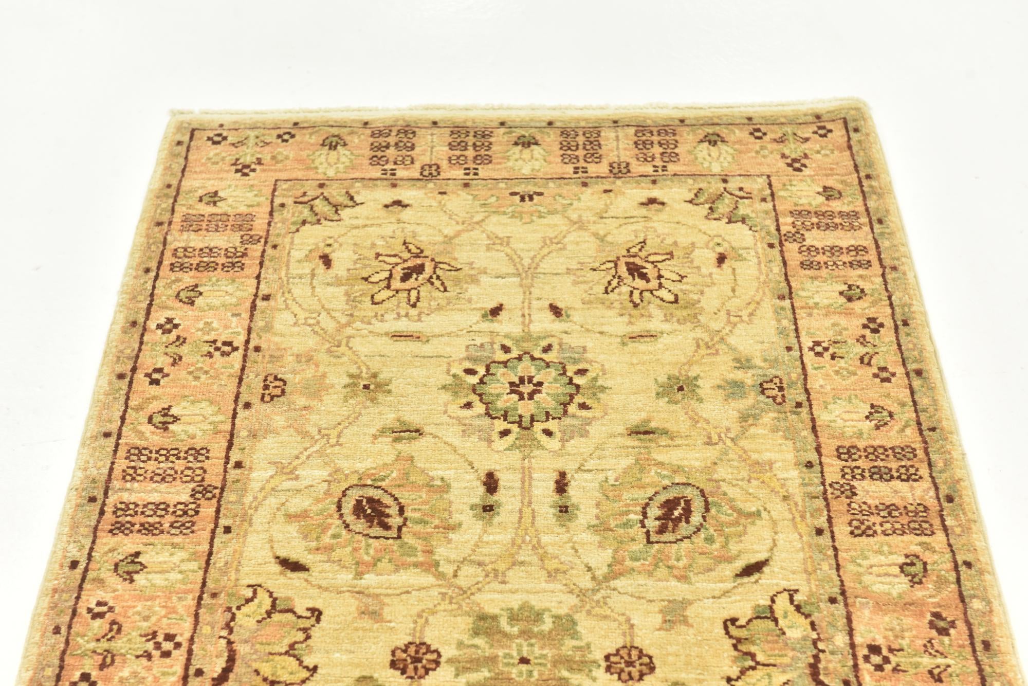 2' 9 x 9' 6 Hand Knotted Peshawar Ziegler Runner Rug
