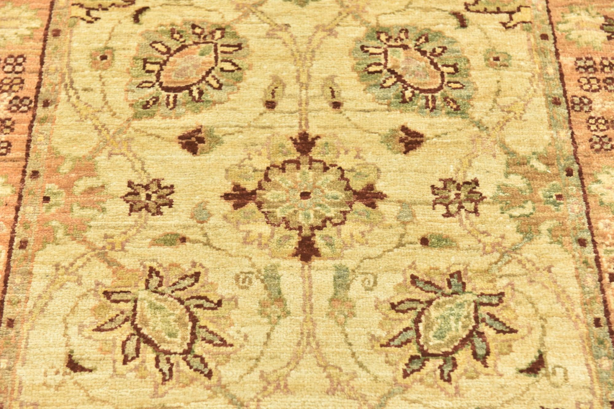 2' 9 x 9' 6 Hand Knotted Peshawar Ziegler Runner Rug