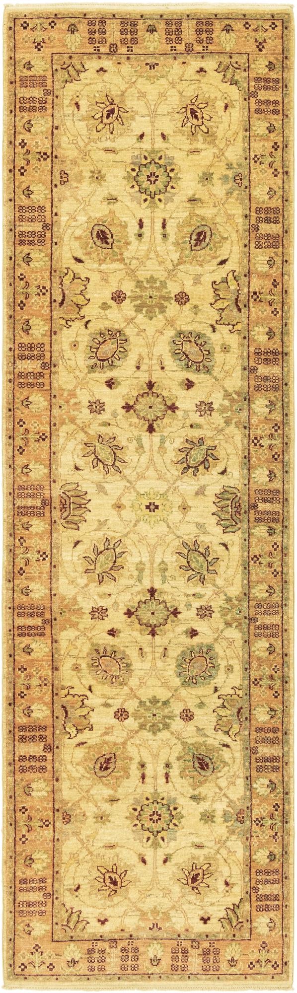 2' 9 x 9' 6 Hand Knotted Peshawar Ziegler Runner Rug