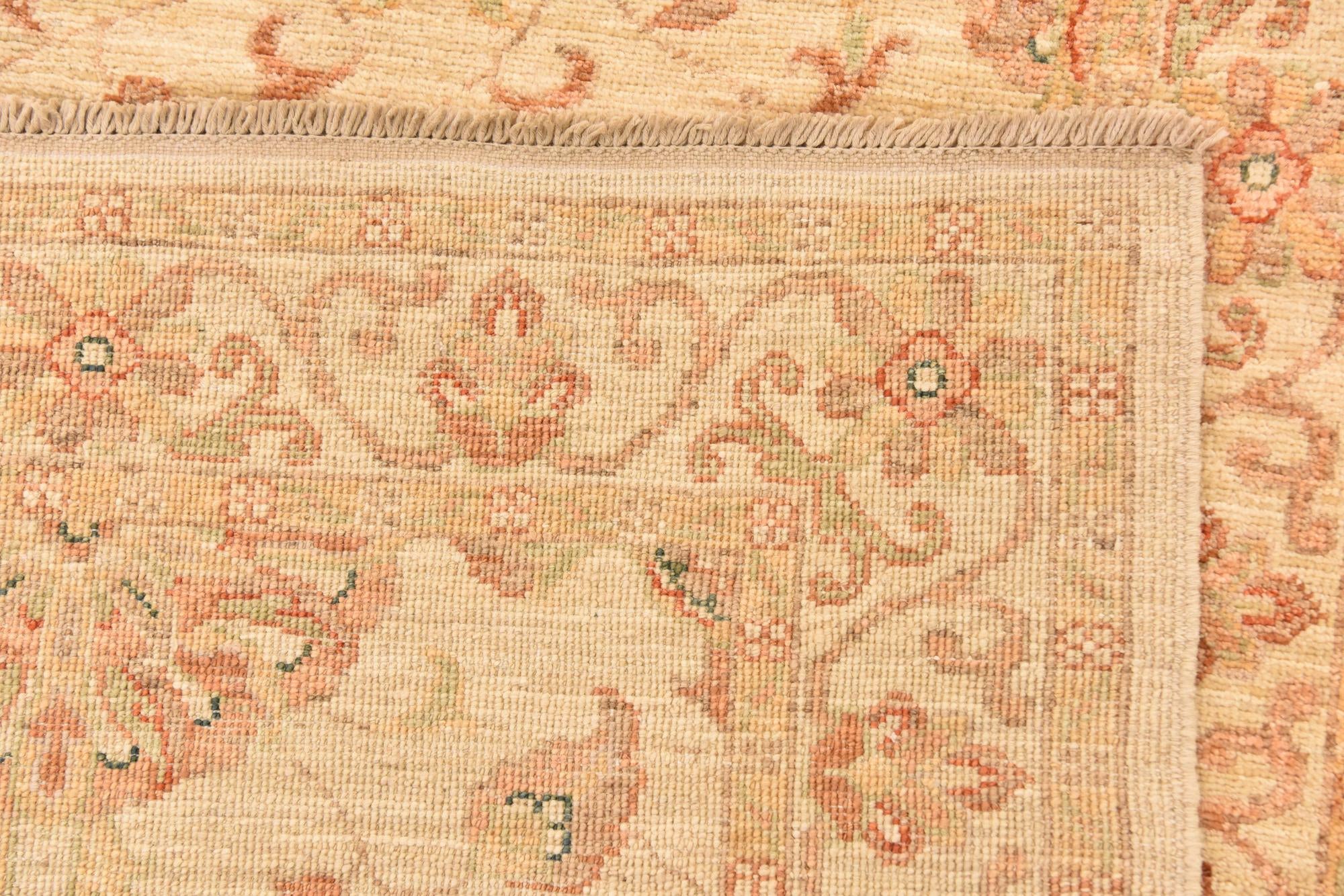 2' 10 x 9' 7 Hand Knotted Peshawar Ziegler Runner Rug
