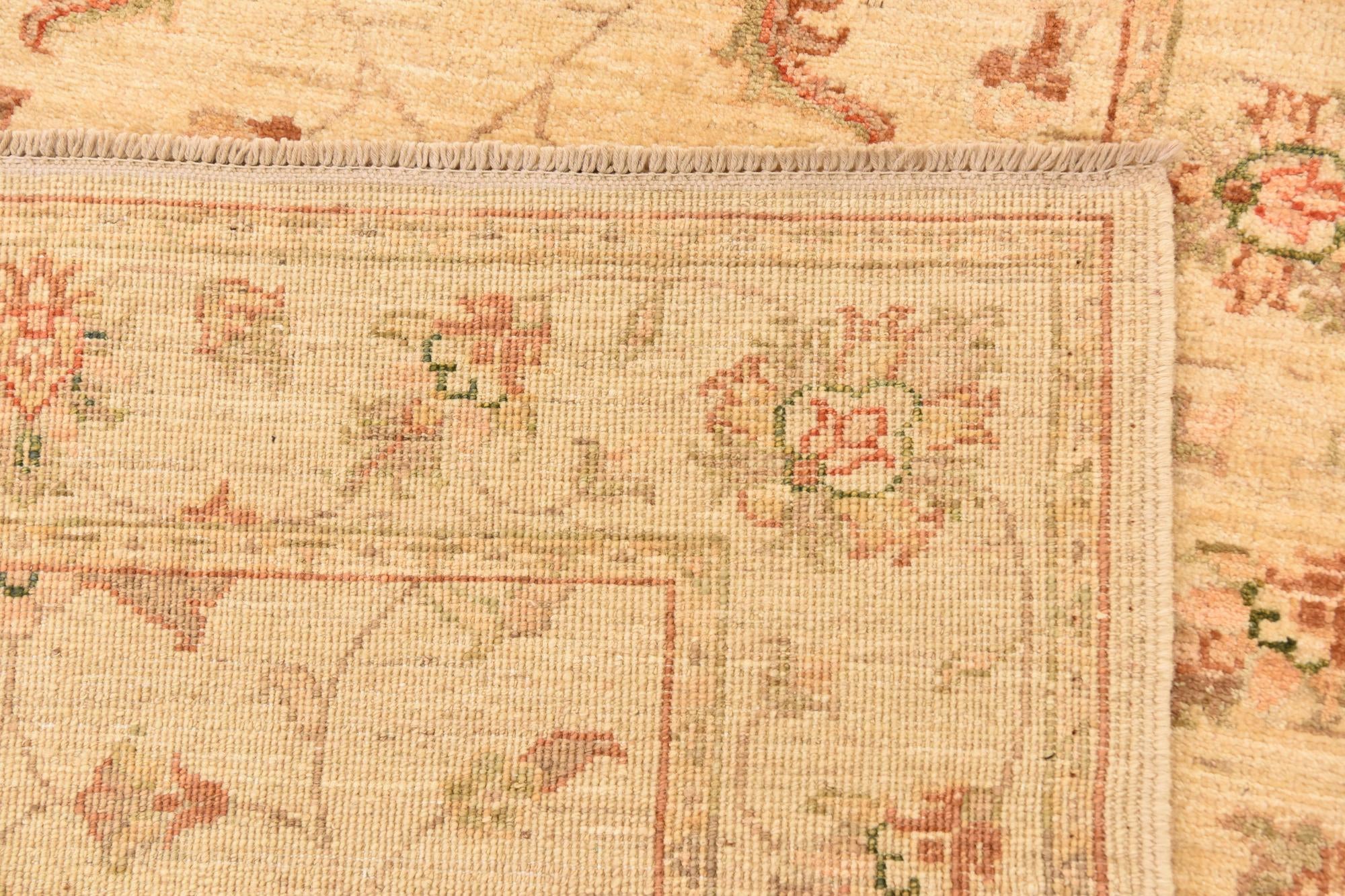 3' x 9' 10 Hand Knotted Peshawar Ziegler Runner Rug