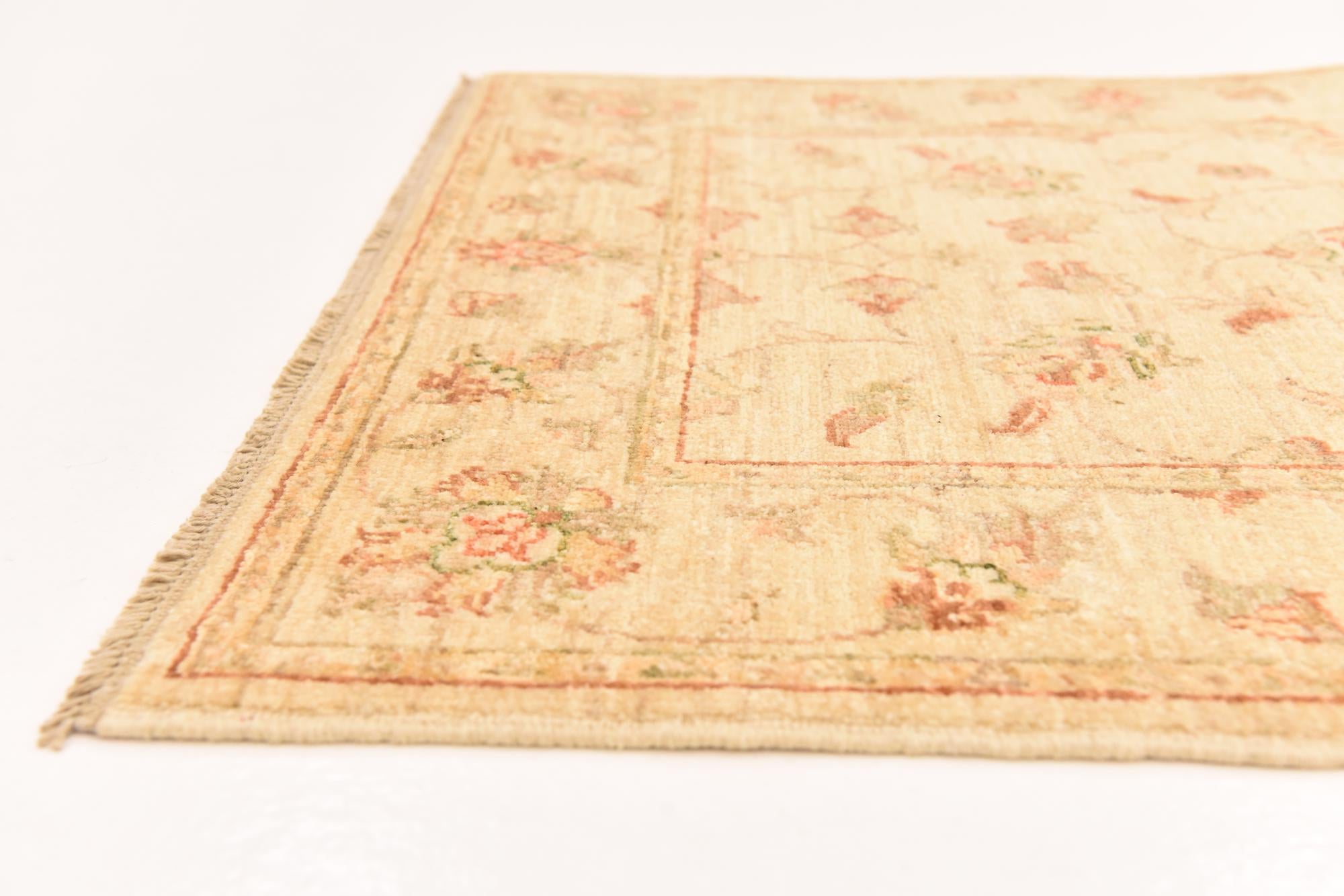 3' x 9' 10 Hand Knotted Peshawar Ziegler Runner Rug