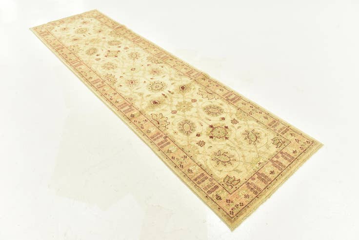 Detail image of 2' 7 x 9' 6 Hand Knotted Peshawar Ziegler Runner Rug