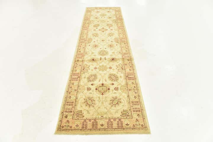 2' 7 x 9' 6 Hand Knotted Peshawar Ziegler Runner Rug