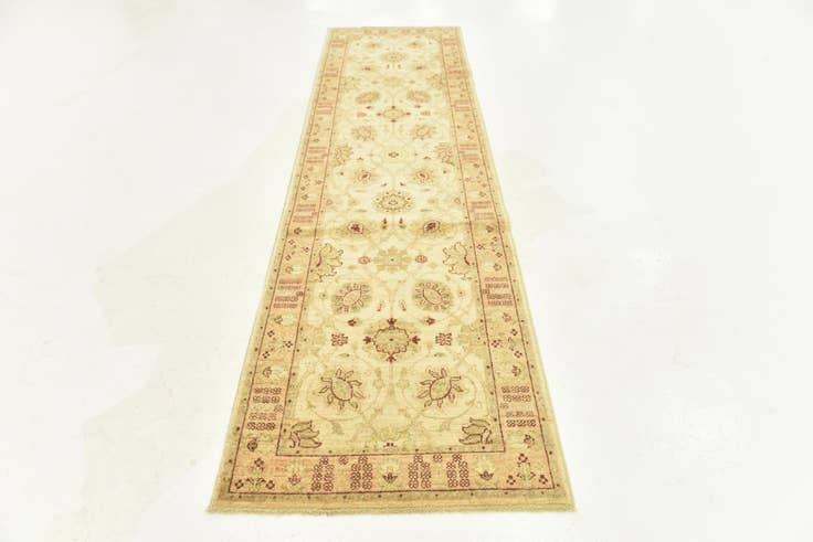Detail image of 2' 7 x 9' 6 Hand Knotted Peshawar Ziegler Runner Rug