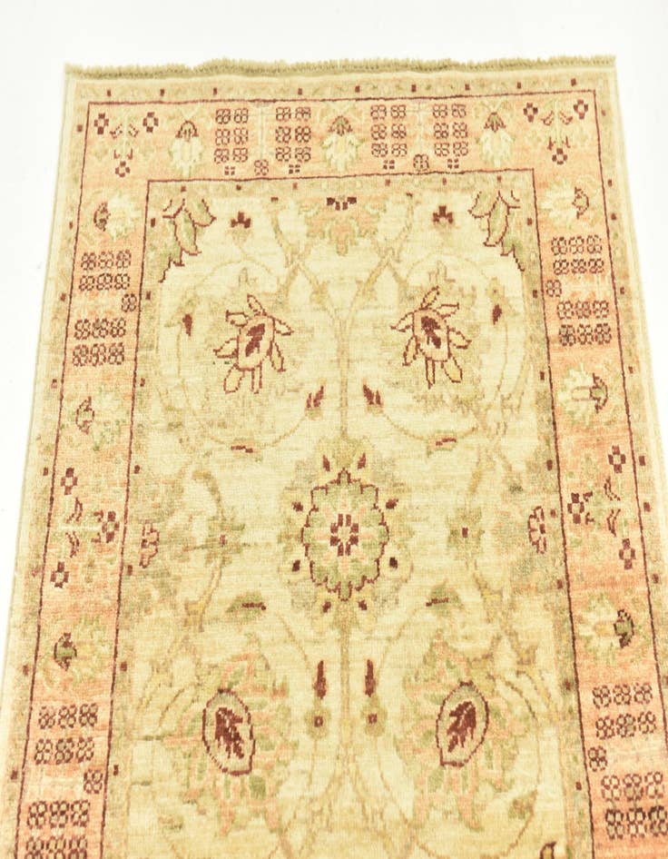 Detail image of 2' 7 x 9' 6 Hand Knotted Peshawar Ziegler Runner Rug