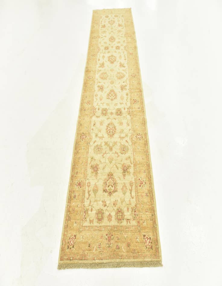 Detail image of 2' 10 x 9' 9  Hand Knotted Peshawar Ziegler Runner Rug