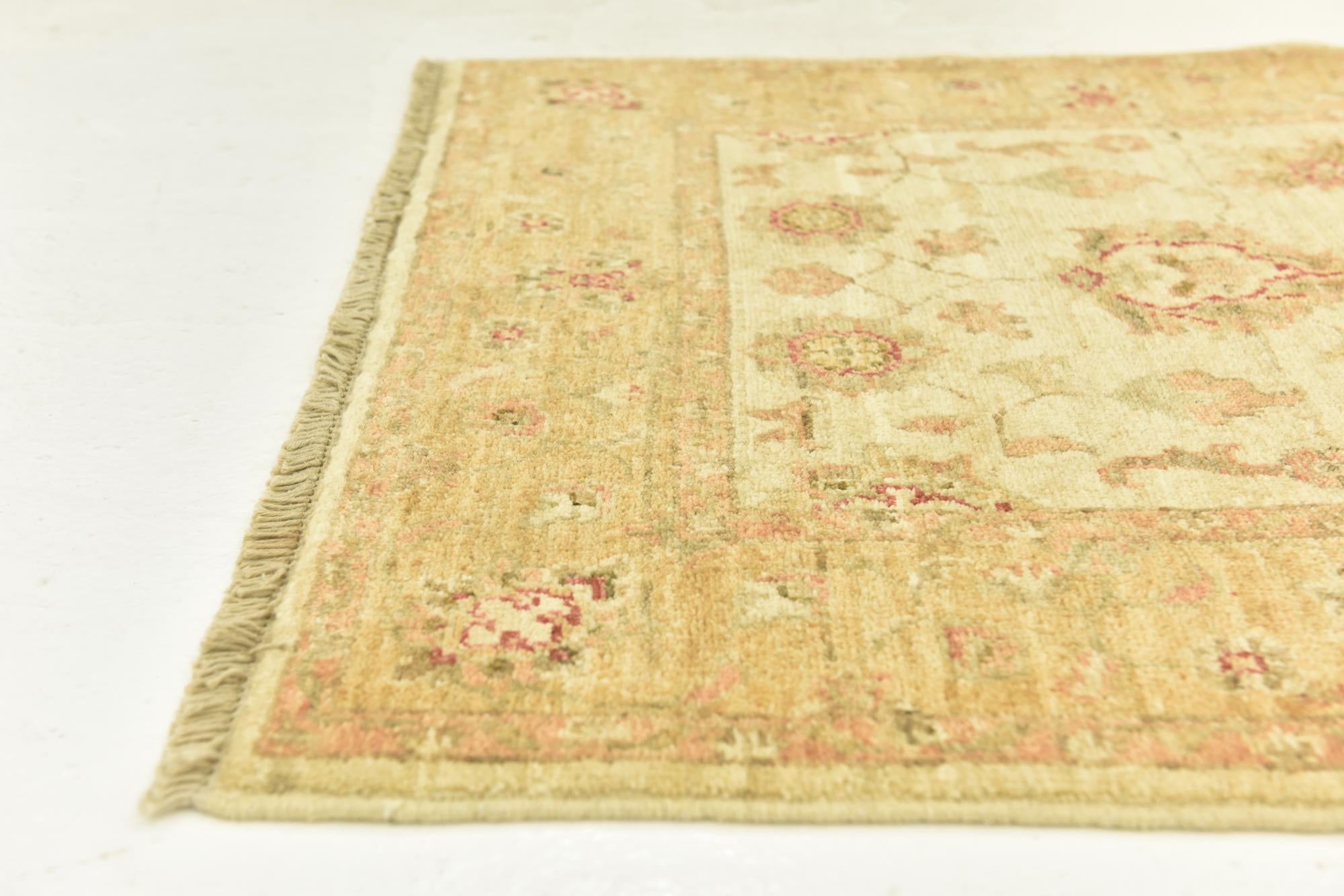 2' 10 x 9' 9 Hand Knotted Peshawar Ziegler Runner Rug