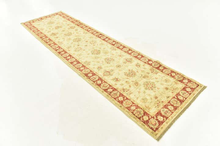 2' 8 x 9' 6 Hand Knotted Peshawar Ziegler Runner Rug