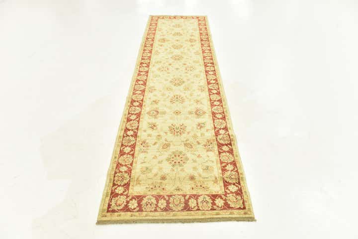 2' 8 x 9' 6 Hand Knotted Peshawar Ziegler Runner Rug