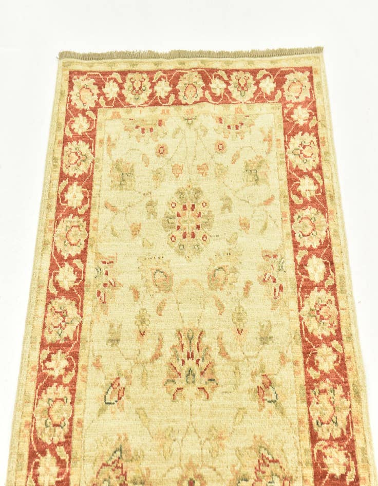 Detail image of 2' 8 x 9' 6  Hand Knotted Peshawar Ziegler Runner Rug