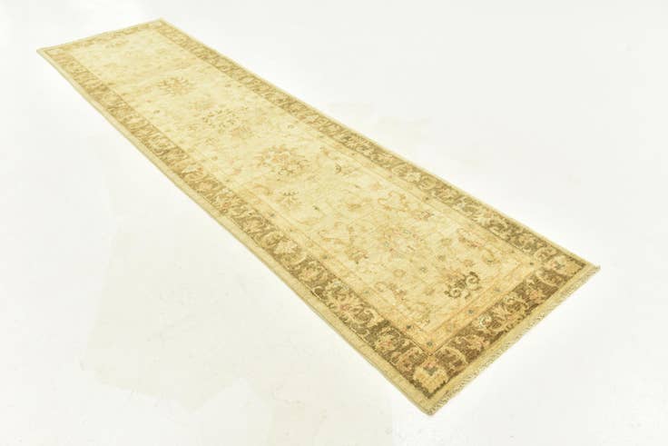 Detail image of 2' 6 x 9' 9 Hand Knotted Peshawar Ziegler Runner Rug
