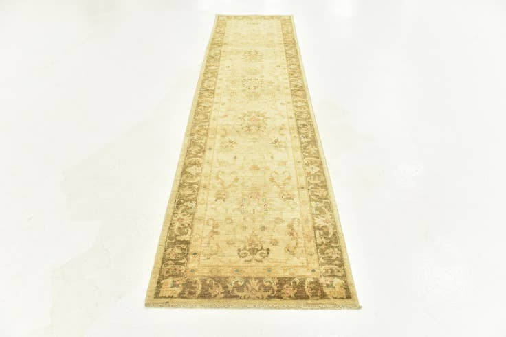 Detail image of 2' 6 x 9' 9 Hand Knotted Peshawar Ziegler Runner Rug