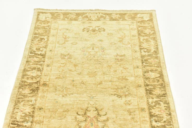 Detail image of 2' 6 x 9' 9 Hand Knotted Peshawar Ziegler Runner Rug