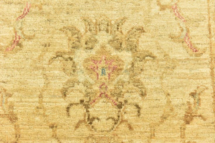 Detail image of 2' 6 x 9' 9 Hand Knotted Peshawar Ziegler Runner Rug