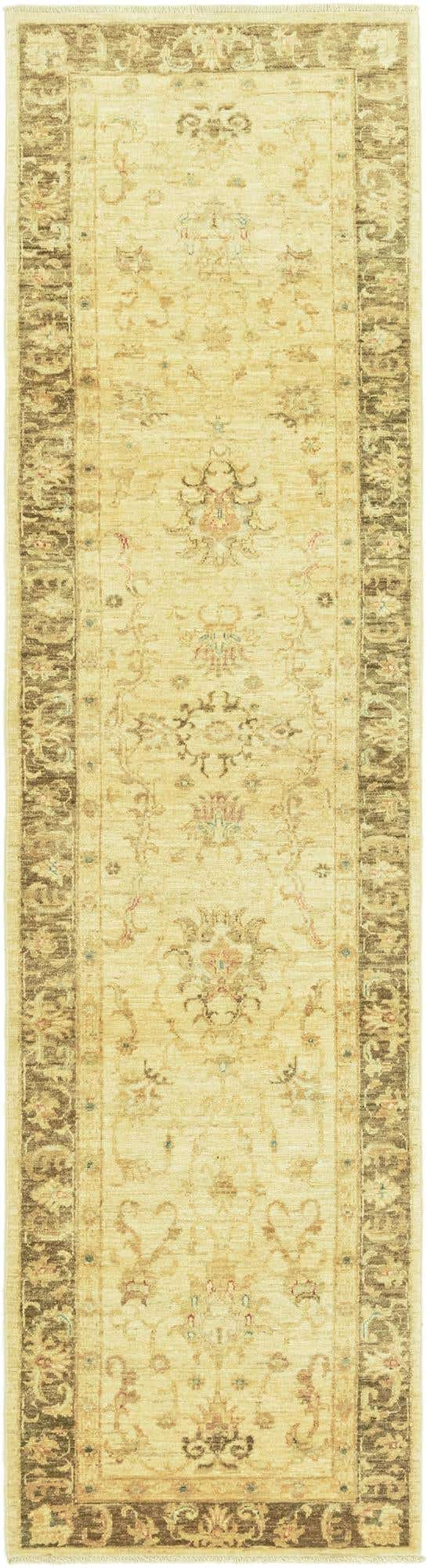 2' 6 x 9' 9 Hand Knotted Peshawar Ziegler Runner Rug
