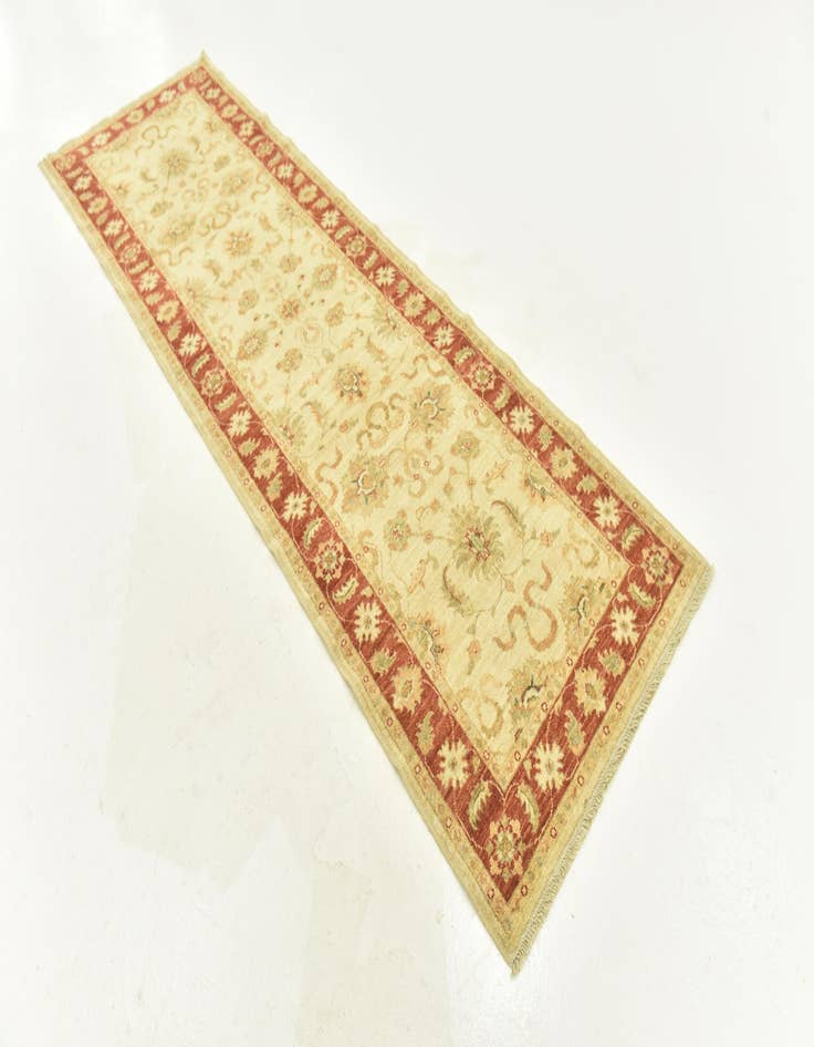 Detail image of 3' x 9' 7  Hand Knotted Peshawar Ziegler Runner Rug