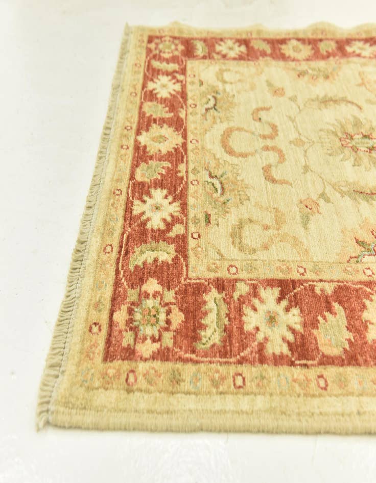 Detail image of 3' x 9' 7  Hand Knotted Peshawar Ziegler Runner Rug